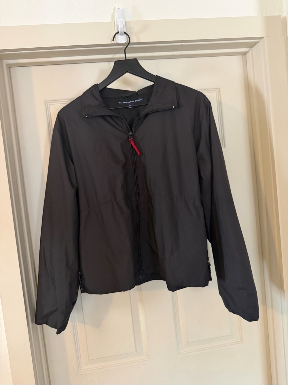 Ralph Lauren Sport Black Zip-Front lightweight Jacket sz Large